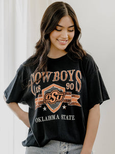 Osu Oklahoma State Cowboys Pep Rally Black Thrifted Tee