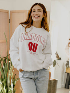 Ou Sooners Sec Sporty White Sweatshirt