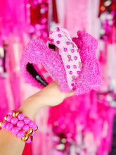 Load image into Gallery viewer, Breast Cancer Awareness Headband with Pink Stones and Charms
