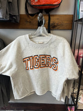 Load image into Gallery viewer, Black and Orange Tigers Cropped Sweatshirt
