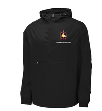 Load image into Gallery viewer, CEC Embroidered Hooded 1/2 Zip Rain Jacket w Pocket- PRE-ORDER
