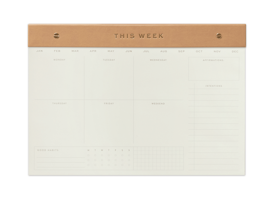 Weekly Postbound Notepad- Camel