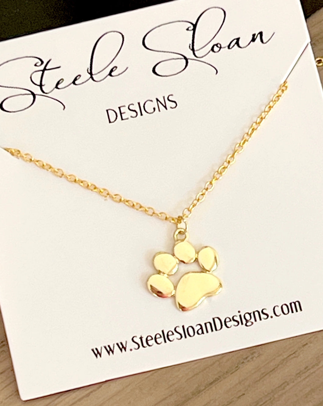 Tiger Paw Gameday Necklace, Tiger Gift, Simple Gold Necklace