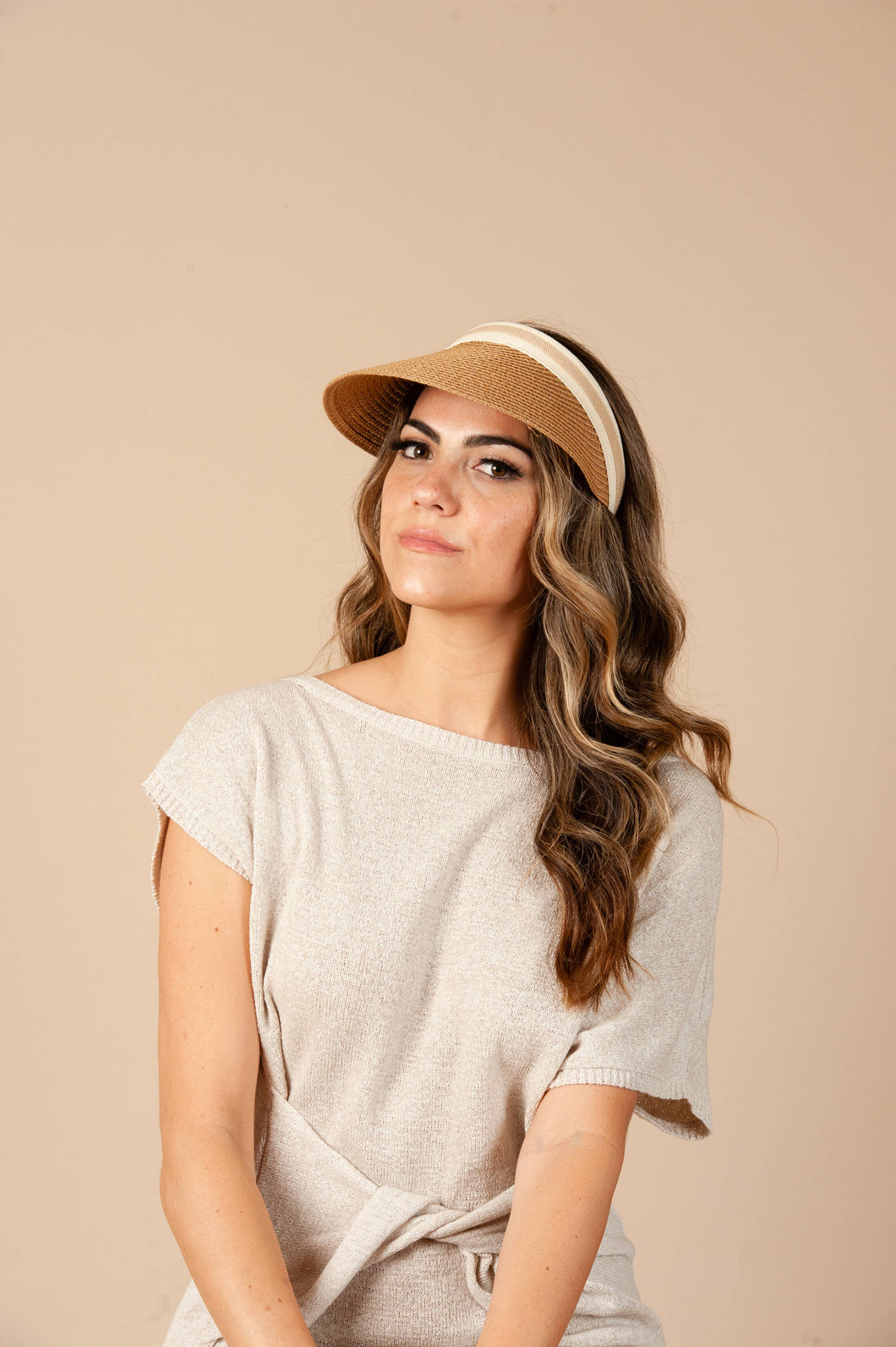Lucca Couture - HBL1123-BAILOR VISOR-TAN