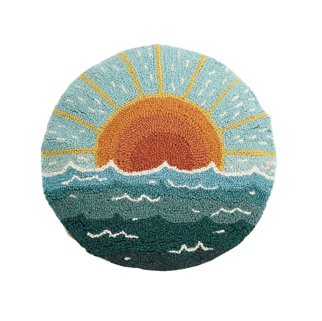 Peking Handicraft - Circular Sun Seascape Hook Pillow