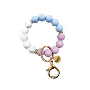 The Darling Effect - Hands-Free Silicone Keychain Wristlet - Periwinkle Skies