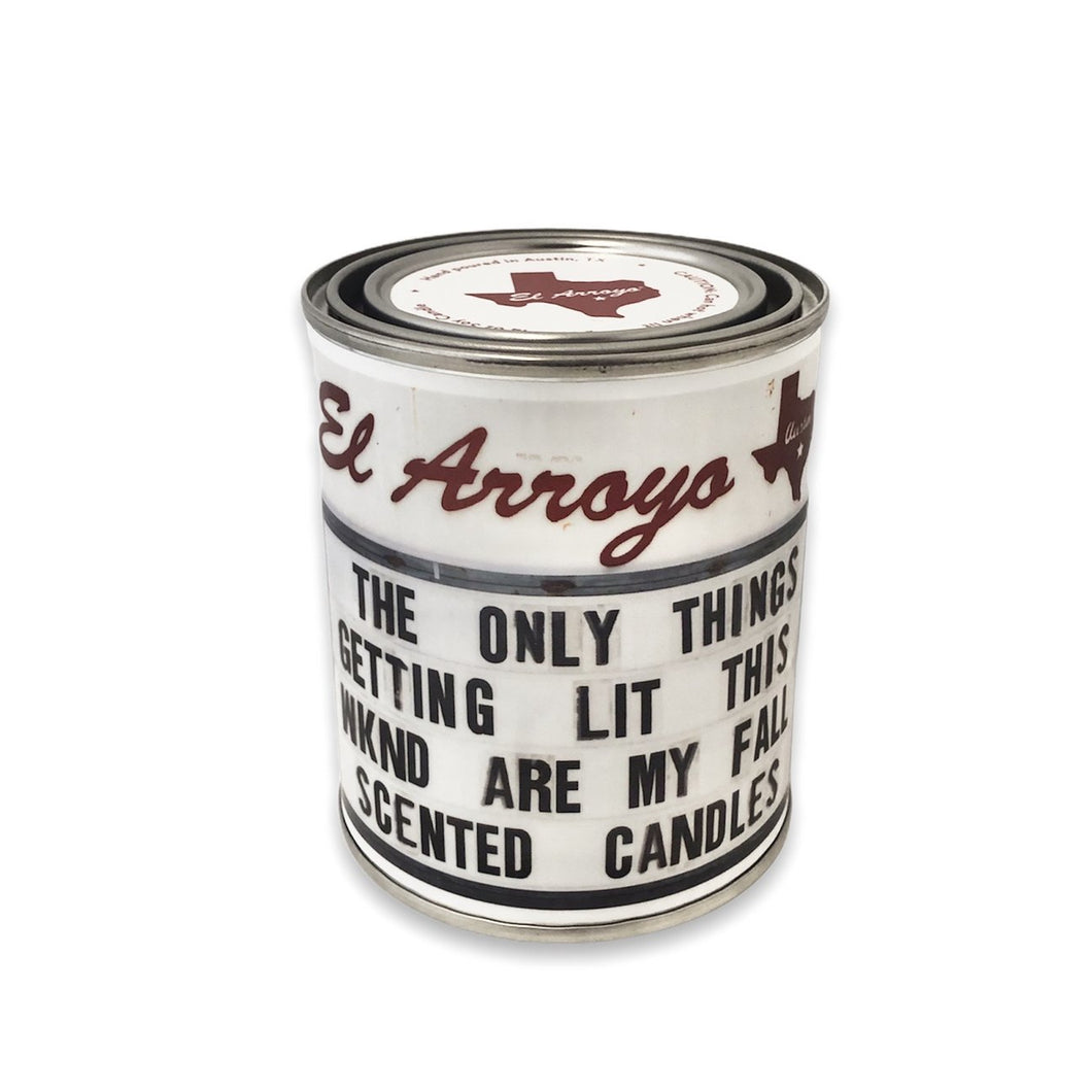 El Arroyo 14 oz Paint Can Candle - Getting Lit