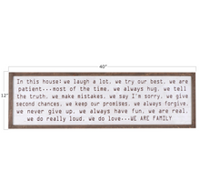 Load image into Gallery viewer, In this House - Wood Framed Wall Decor
