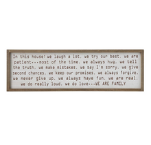 Load image into Gallery viewer, In this House - Wood Framed Wall Decor
