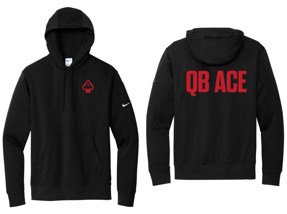 QB ACE Nike Club Fleece Sleeve Swoosh Pullover Hoodie