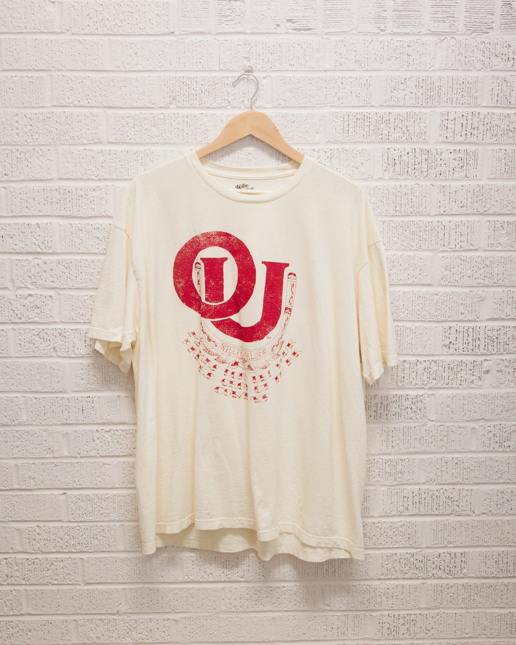 Willie Nelson OU Mama's Off White Oversized Tee