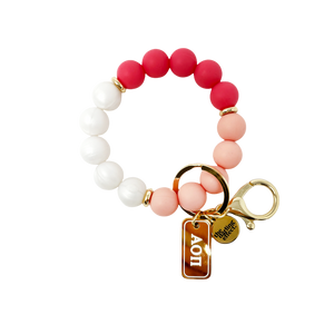 The Darling Effect - Alpha Omicron Pi - Hands-Free Beaded Keychain Wristlet