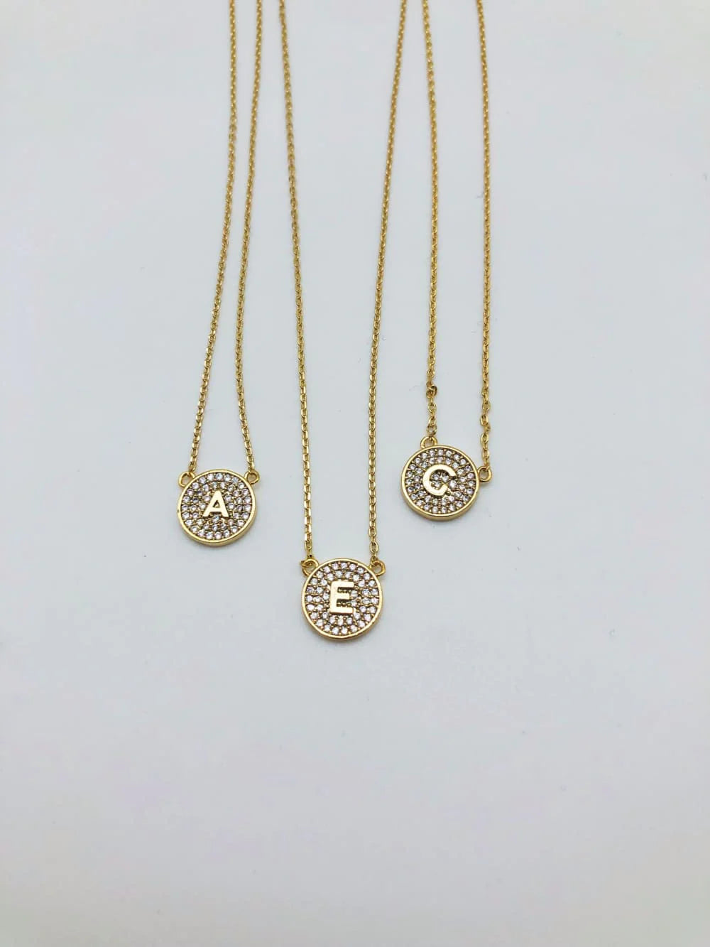 CZ Micropave Initial Necklace by LUXE