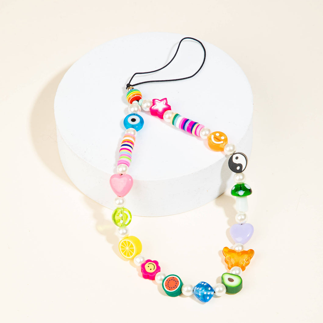 Fame Accessories - Assorted Heart Dice Flower Fruit Phone Strap