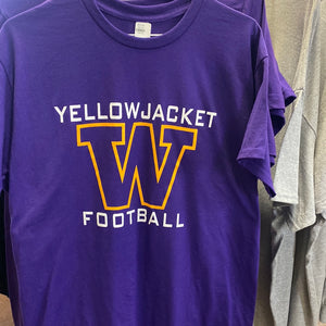 Yellowjacket Football Bella Canvas S/S shirt