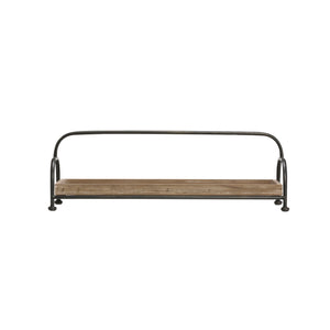 Decorative Wood Tray with Metal Stand