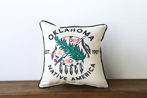 COLORFUL OKLAHOMA SHIELD PILLOW