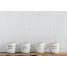 Load image into Gallery viewer, Stoneware Mug with Fall Phrase, 4 Styles
