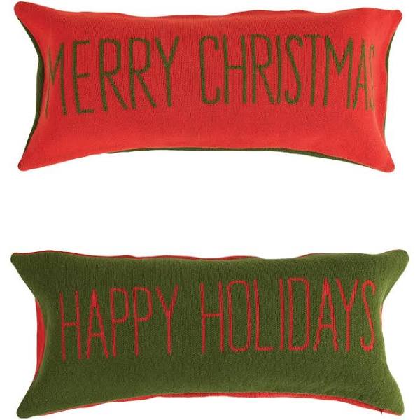 Creative Co-op Knit Two-Sided Pillow