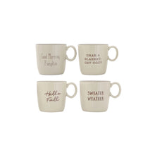 Load image into Gallery viewer, Stoneware Mug with Fall Phrase, 4 Styles

