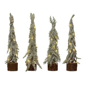 Faux Fir Tree with LED Lights, 4 Styles