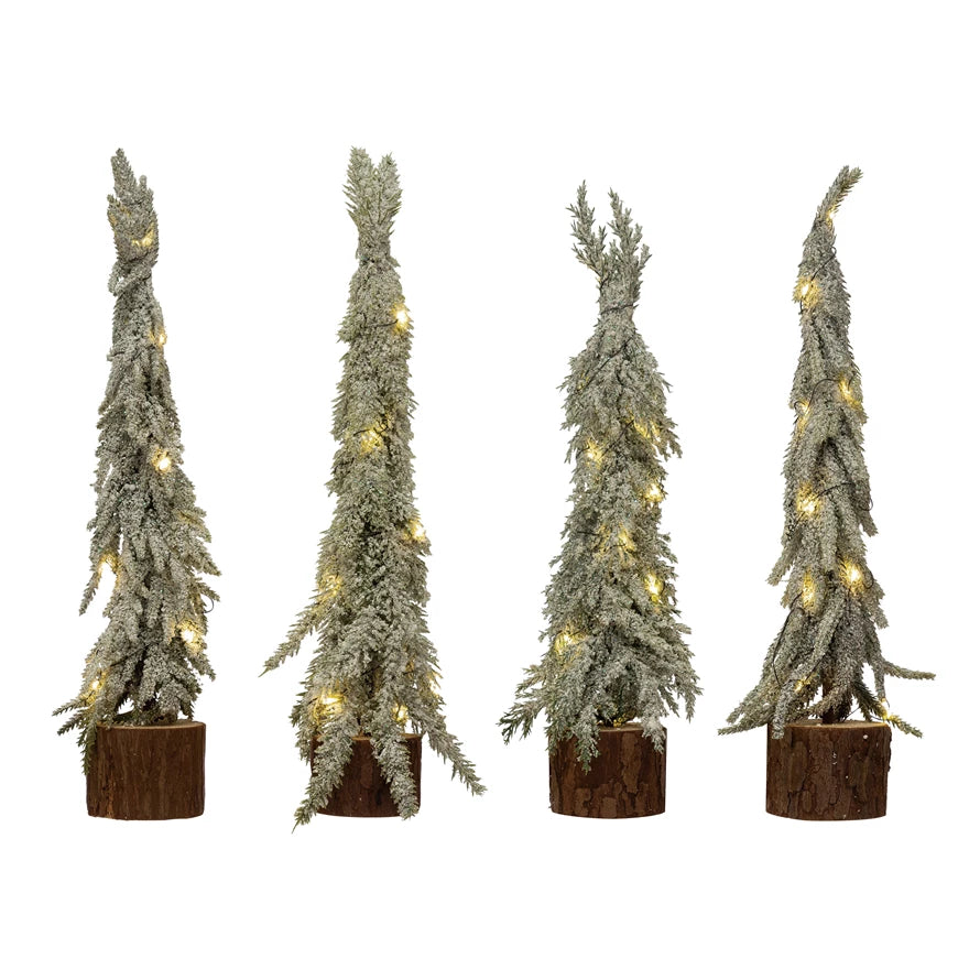 Faux Fir Tree with LED Lights, 4 Styles